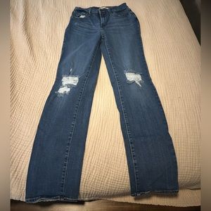 Levi high rise straight leg jeans
